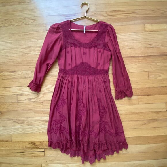 Free People Embroidered Dress - Size Small - Picture 1 of 3